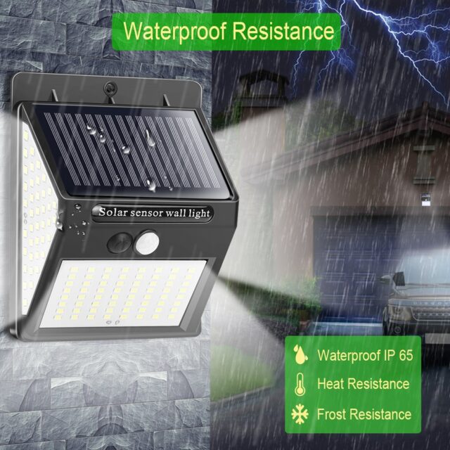 Weather proof sensor light in the rain