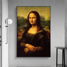 Mona Lisa Smile Canvas Print Paintings Classic Oil Paintings By Leonardo Da Vinci Wall Art Posters for Living Room Home Decor